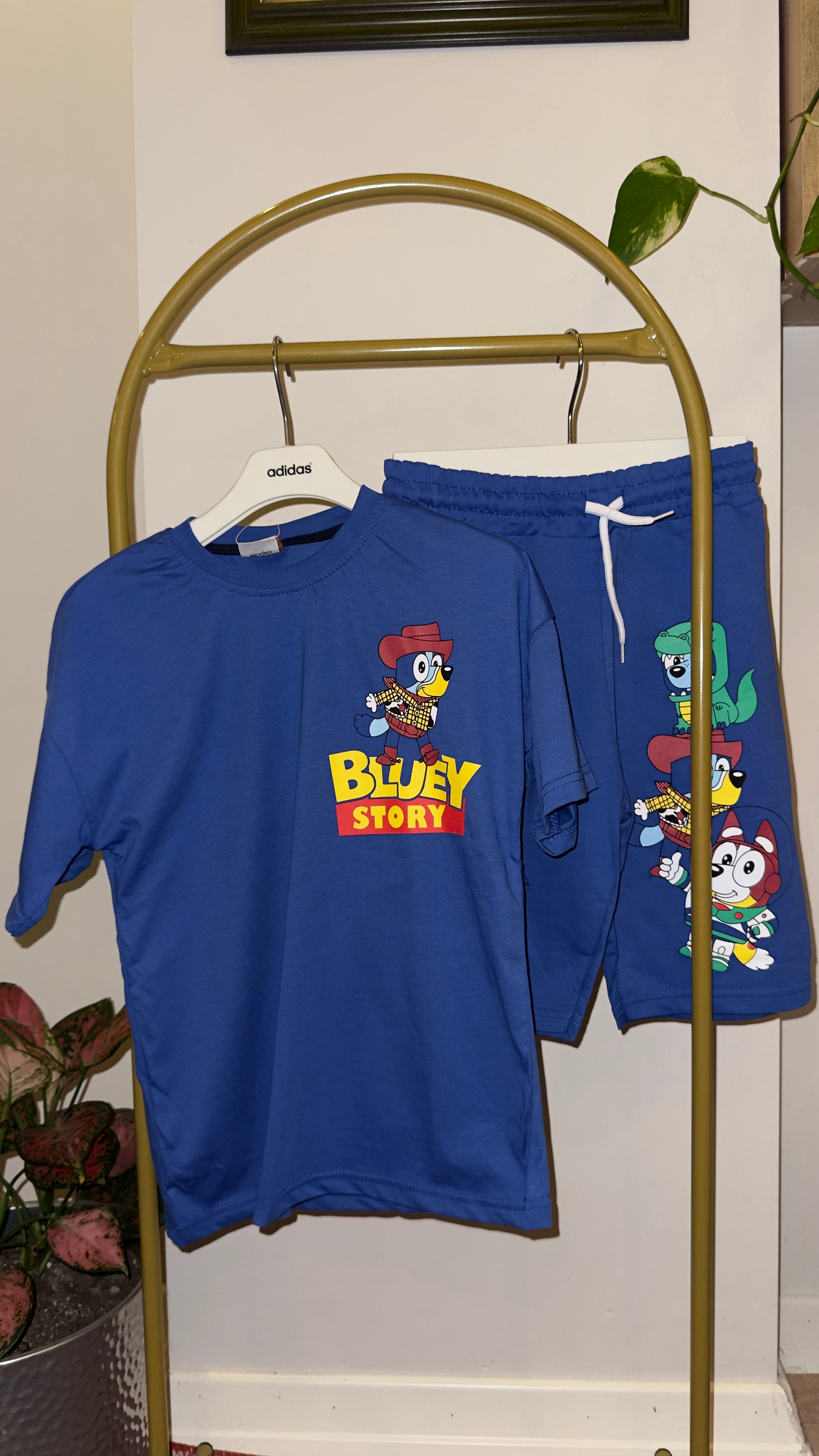 Bluey Story  Baskılı Şortlu Takım