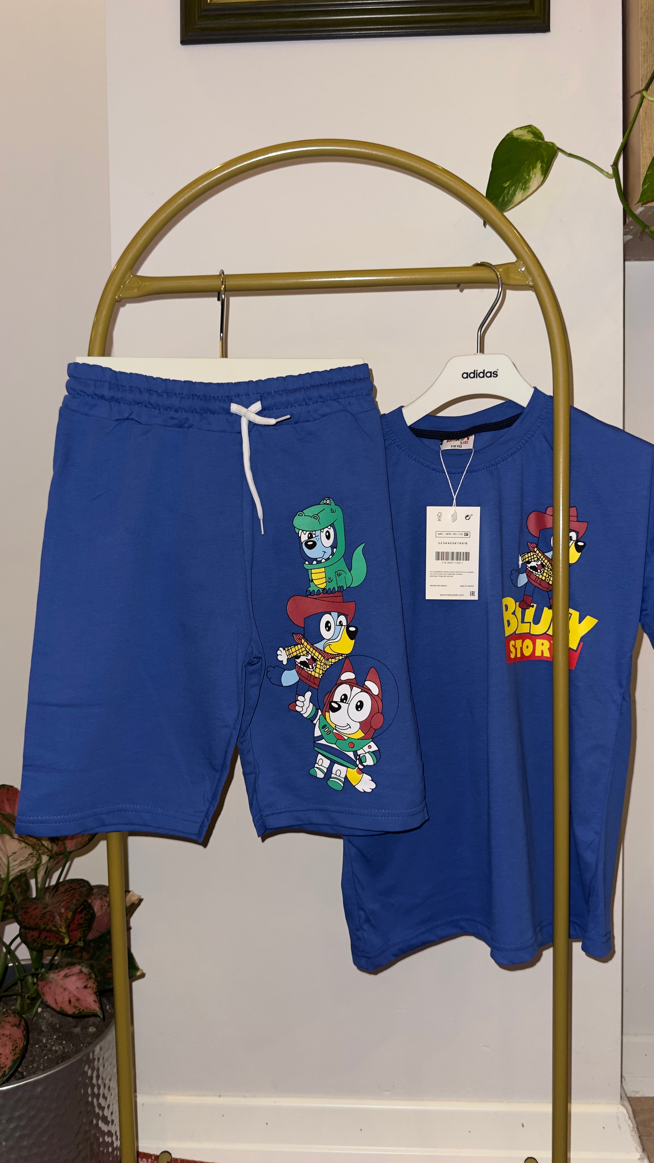 Bluey Story  Baskılı Şortlu Takım