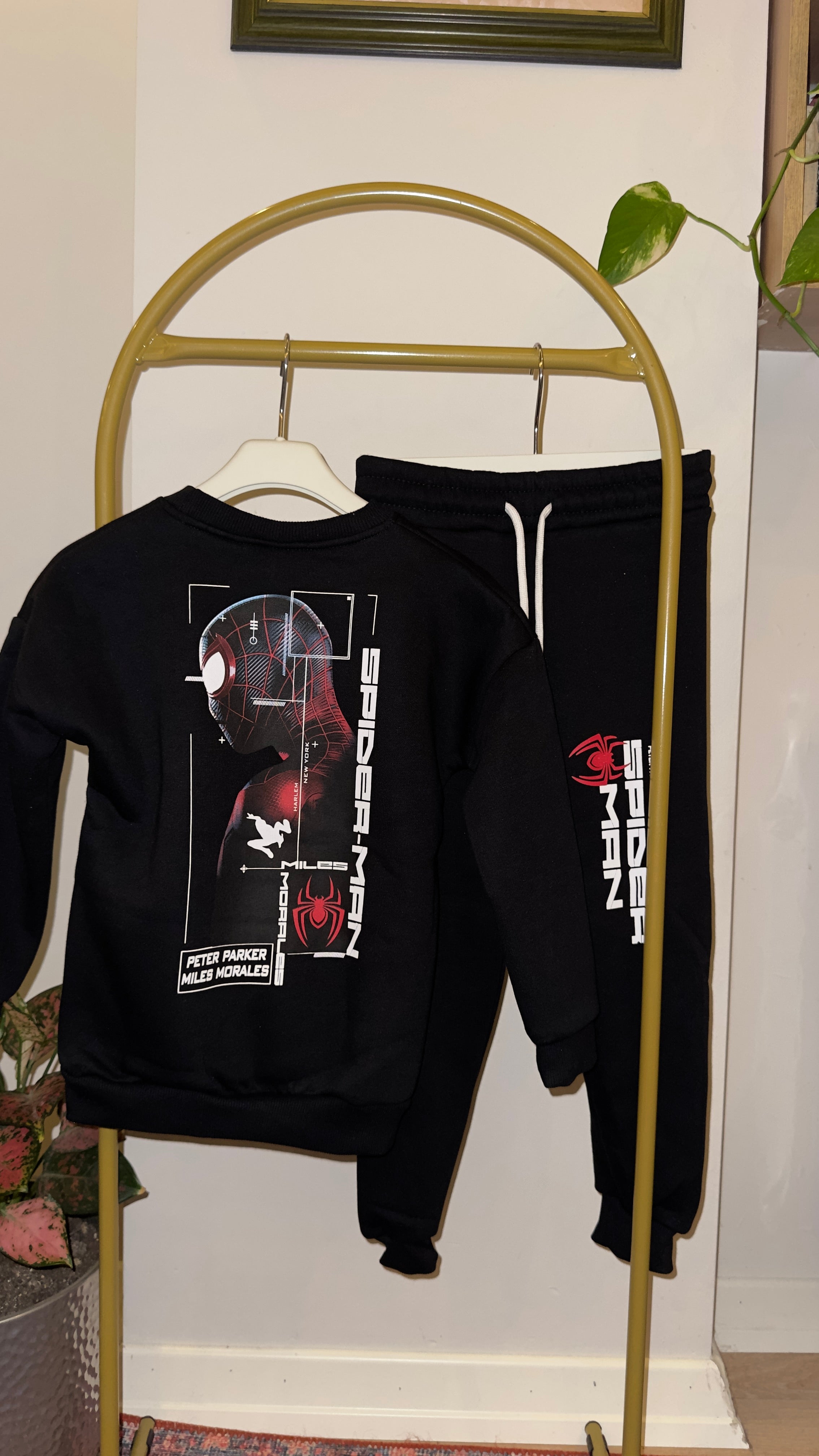 Spider-Man Miles Morales Baskılı Çocuk Eşofman Takımı