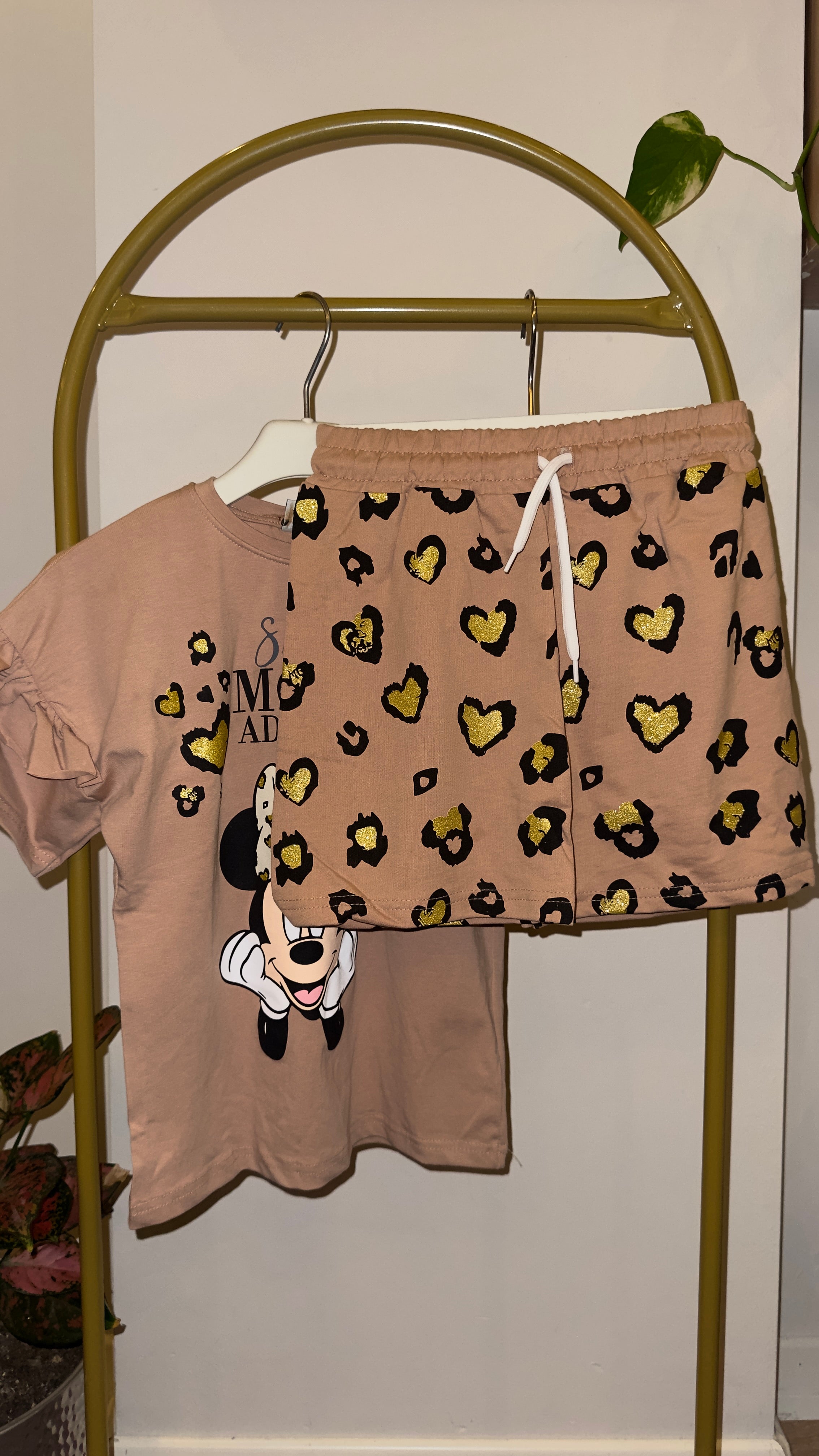 Leopar Desenli Minnie Takım