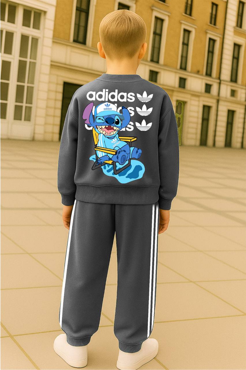 Adidas Stitch Baskılı Gri Takım